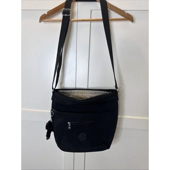 Kipling Black Nylon Bailey Rare Crossbody Bag - Picture 1 of 16